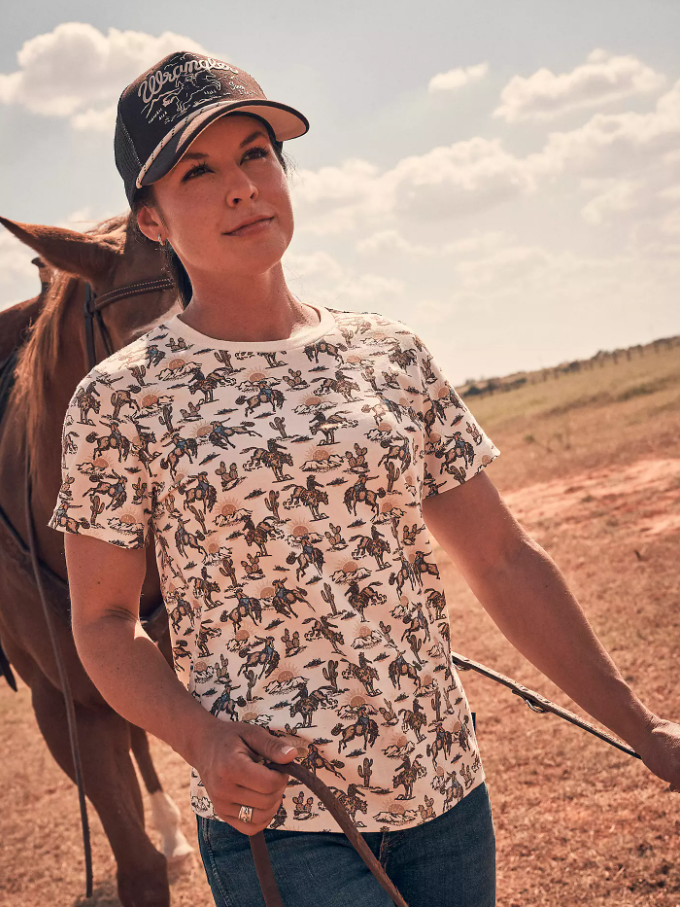 112375050 WMS Vintage Slim Tee Cream by Wrangler