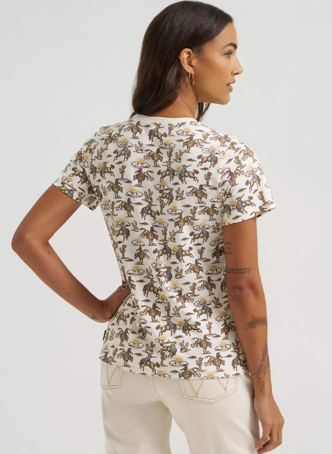 112375050 WMS Vintage Slim Tee Cream by Wrangler