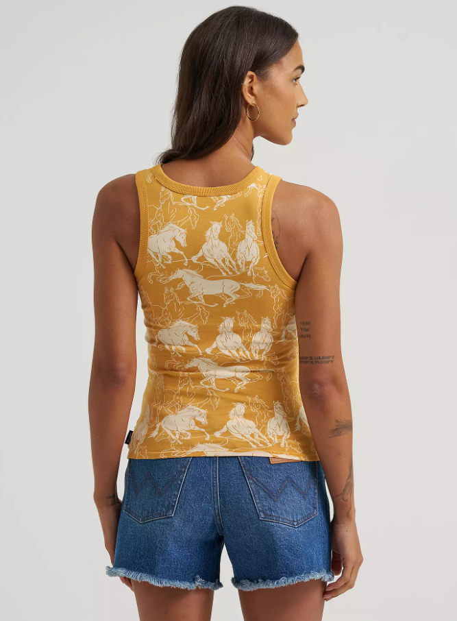 112375218 WMS Vintage Tank Yellow by Wrangler