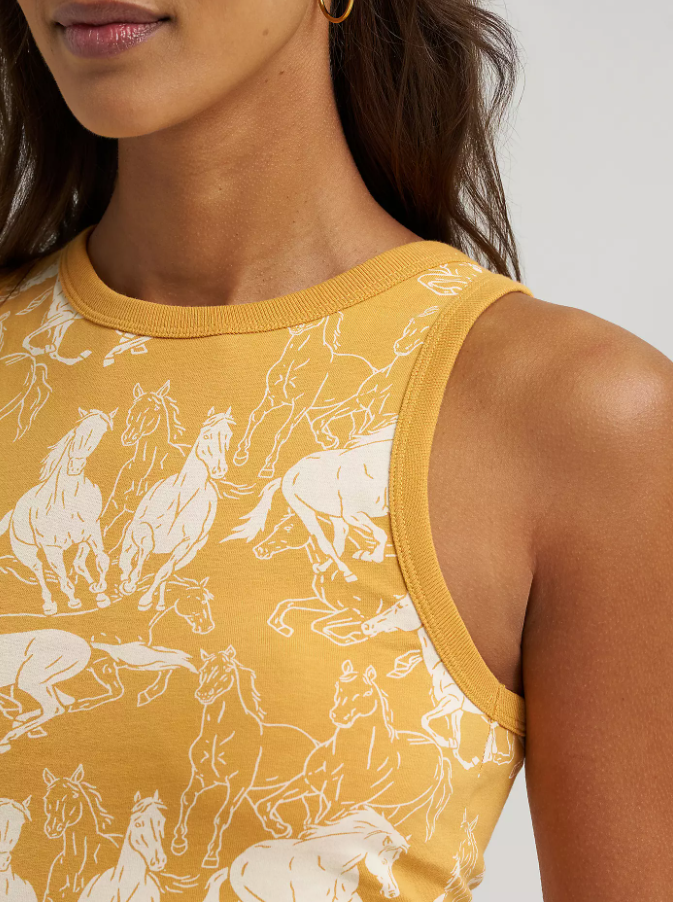112375218 WMS Vintage Tank Yellow by Wrangler