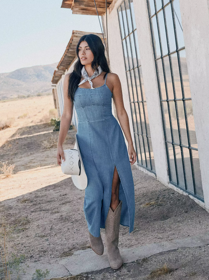 112375237 WMS Denim Maxi Dress by Wrangler