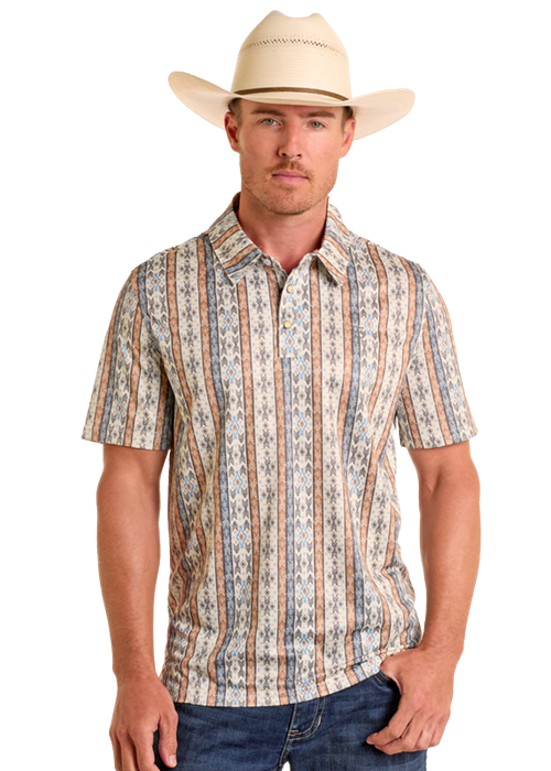 TM51T06513 MNS SS Polo Snap Tan