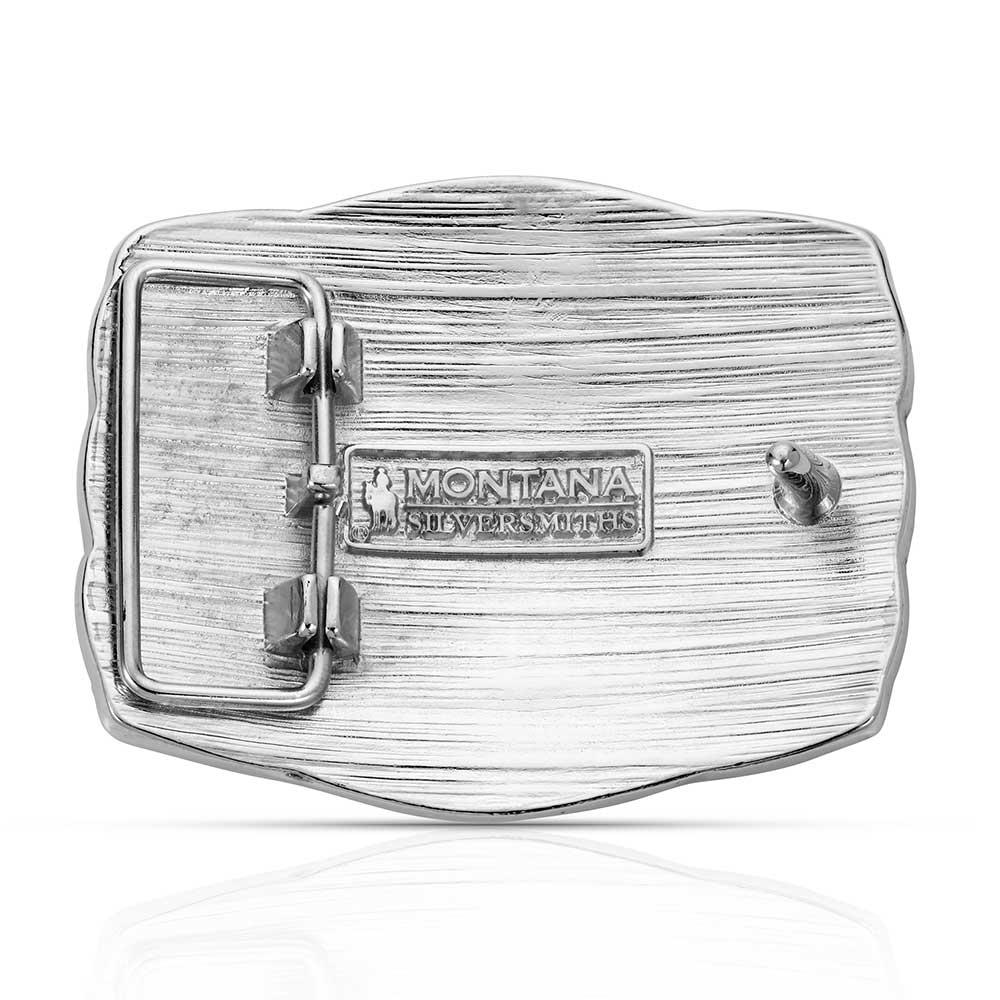 A590S Classic Impressions Waving American Flag Attitude Buckle