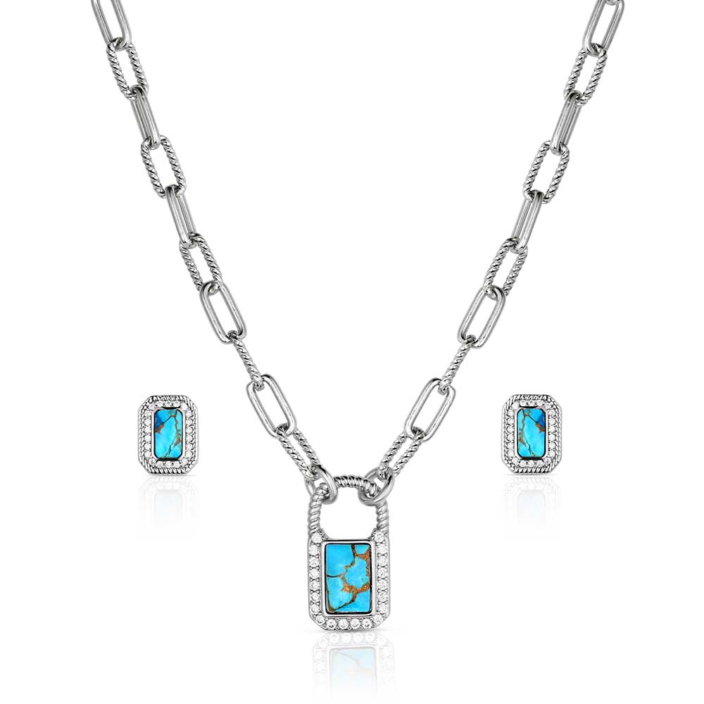 JS6372 Turquoise Glam Jewelry Set