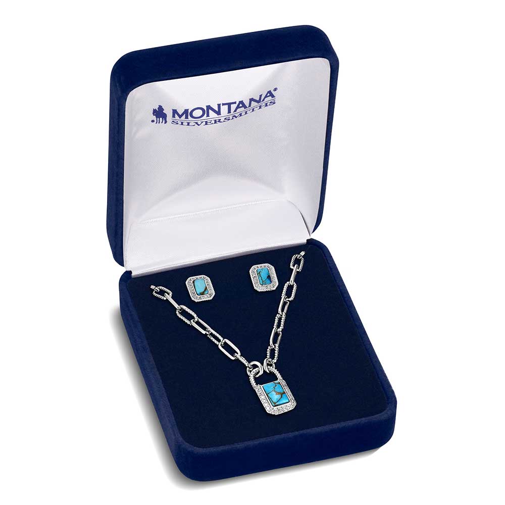 JS6372 Turquoise Glam Jewelry Set