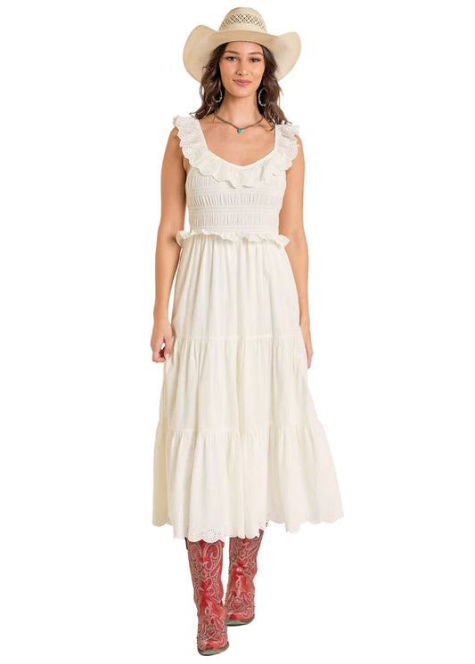 BWD0R06319 WMS Tiered Eyelet Dress