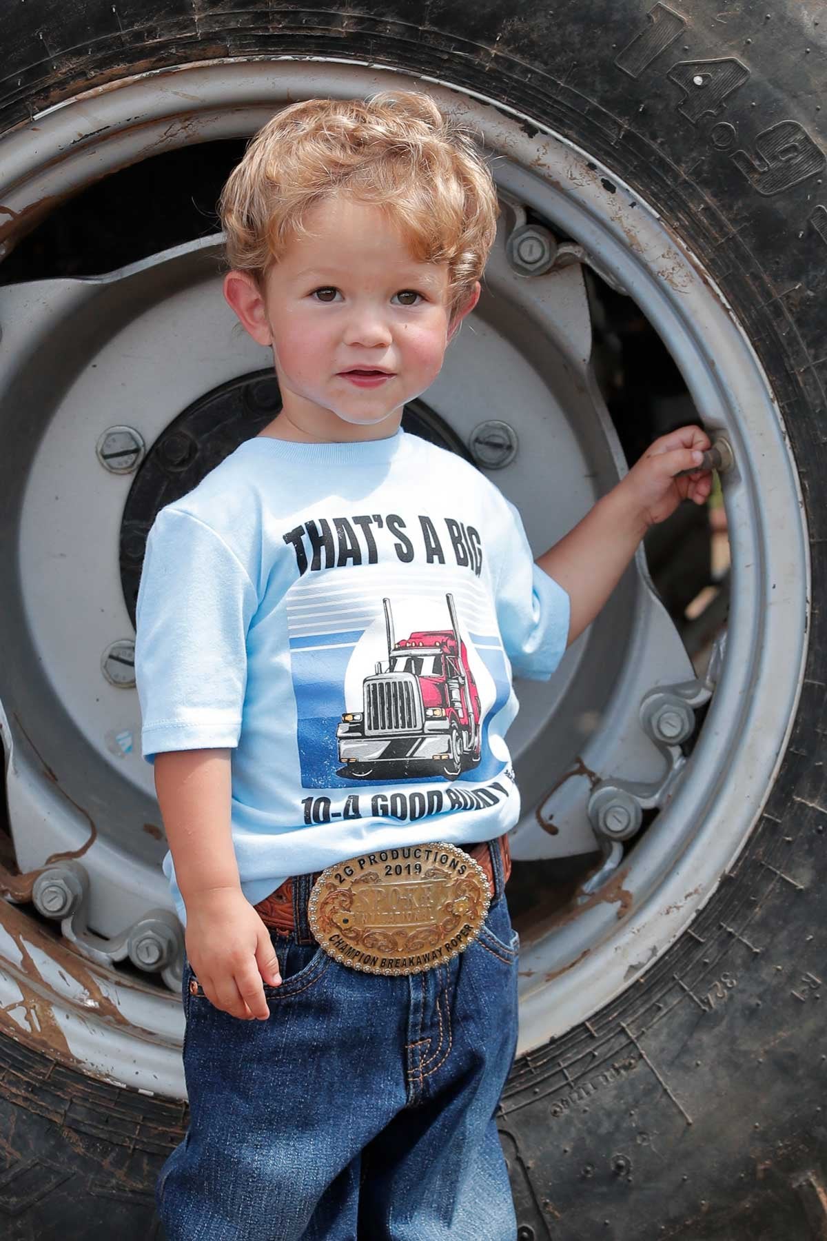 MTT7671091 Boys S/S Light Blue "10-4 Good Buddy" Tee