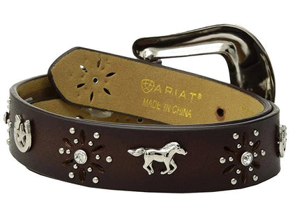 Girl's Ariat Brown Belt Horse Embellishments A1305202