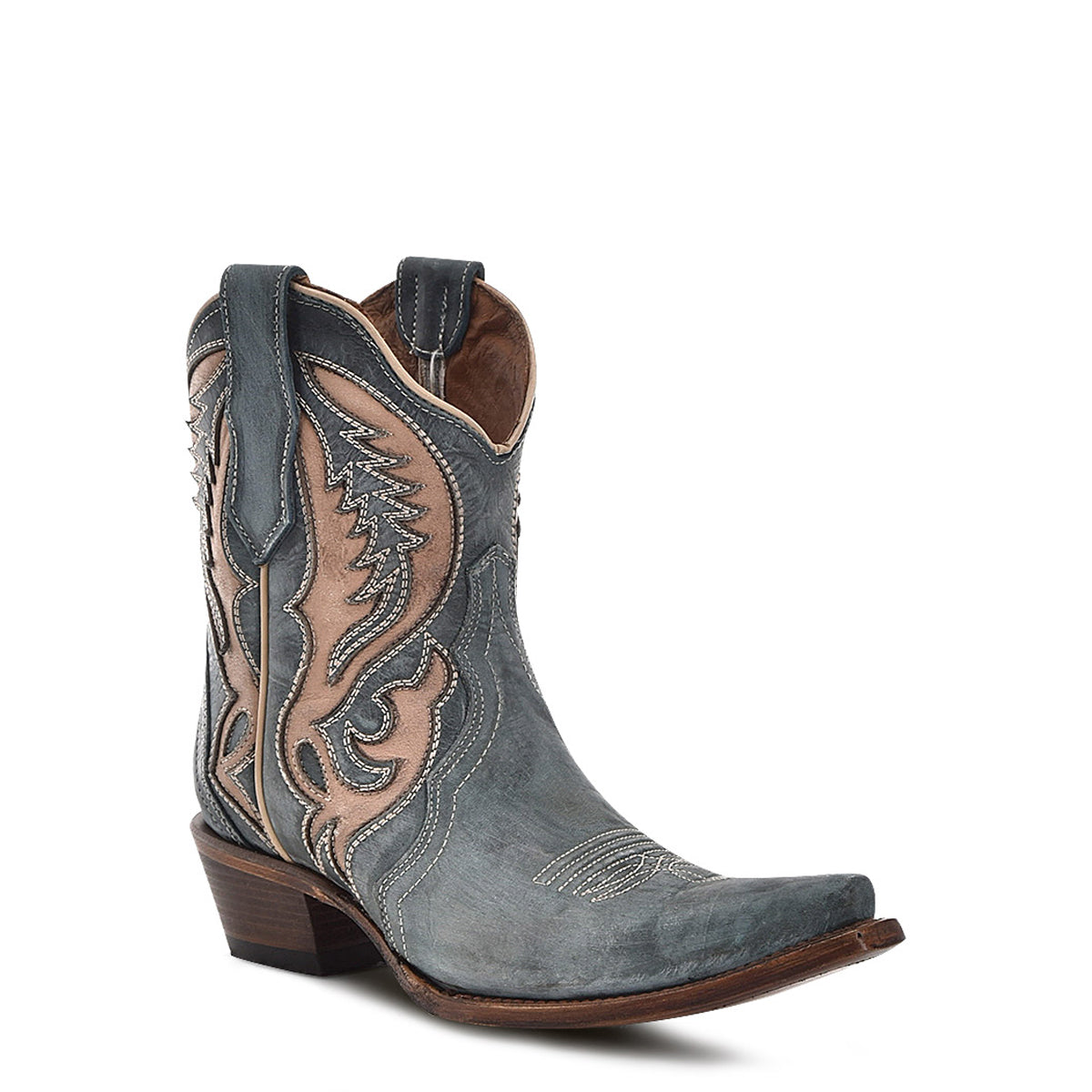 L6089 WMS Blue Embroidery Ankle