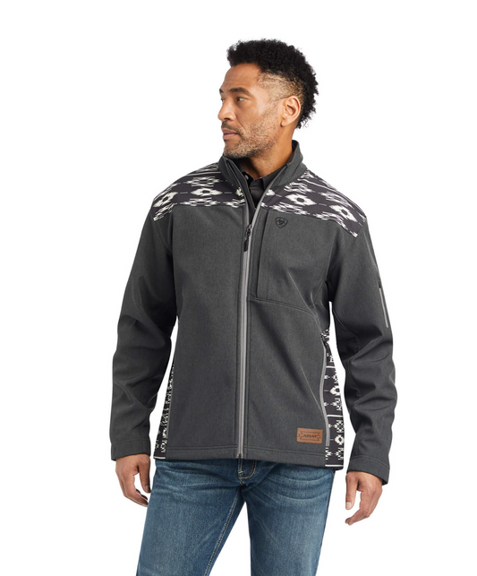 MEN'S ARIAT VERNON 2.0 CHIMAYO SOFTSHELL JACKET IN CHARCOAL - OLD FORT WESTERN