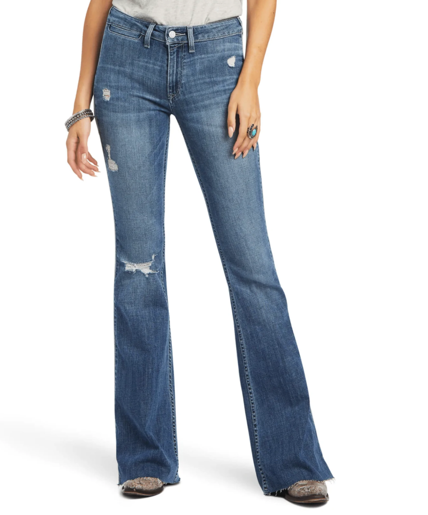 Women's R.E.A.L High Rise Piper Capitola Flare Jean - OLD FORT WESTERN