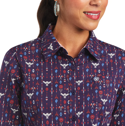 Ariat Ladies Kirby Stretch Tribal Lore Print Shirt - OLD FORT WESTERN