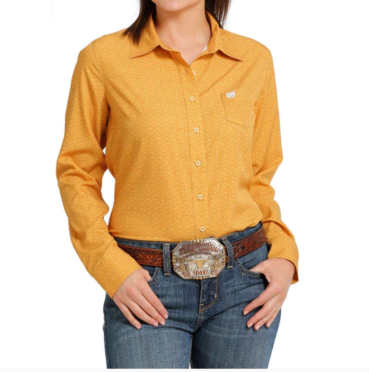 MSW9163016 WMS L/S Arena Flex Gold - OLD FORT WESTERN