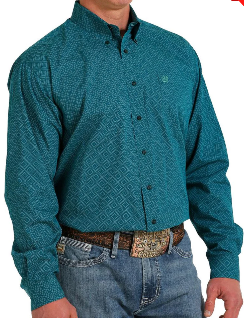 MTW1105579 MNS Teal Long Sleeve - OLD FORT WESTERN