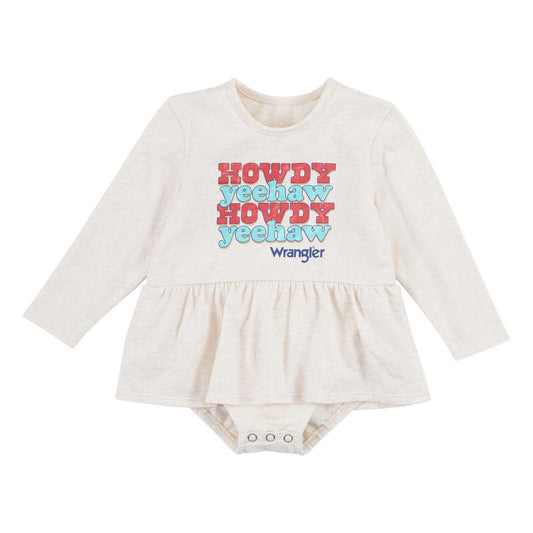 Wrangler® Baby Girl Bodysuit - Oatmeal Heather - OLD FORT WESTERN