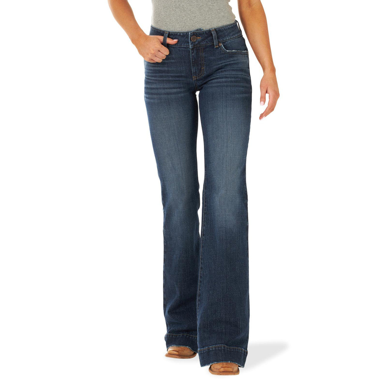 Wrangler® Retro® Mae Trouser Jean - Mid Rise - Shelby - OLD FORT WESTERN